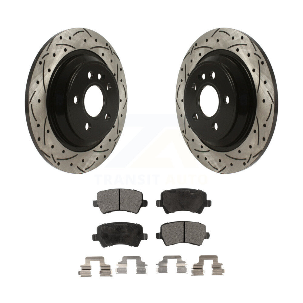 Kit de plaquettes en céramique pour Rotor de frein, fente de perçage arrière, pour Volvo XC70 S60 V60 S80 Cross V7