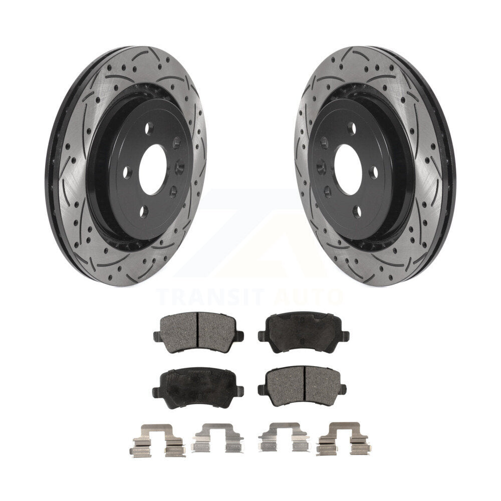 Kit de plaquettes en céramique pour Rotors de frein à disque, fente de perçage arrière, pour Volvo XC70 S60 V60 S80 V7