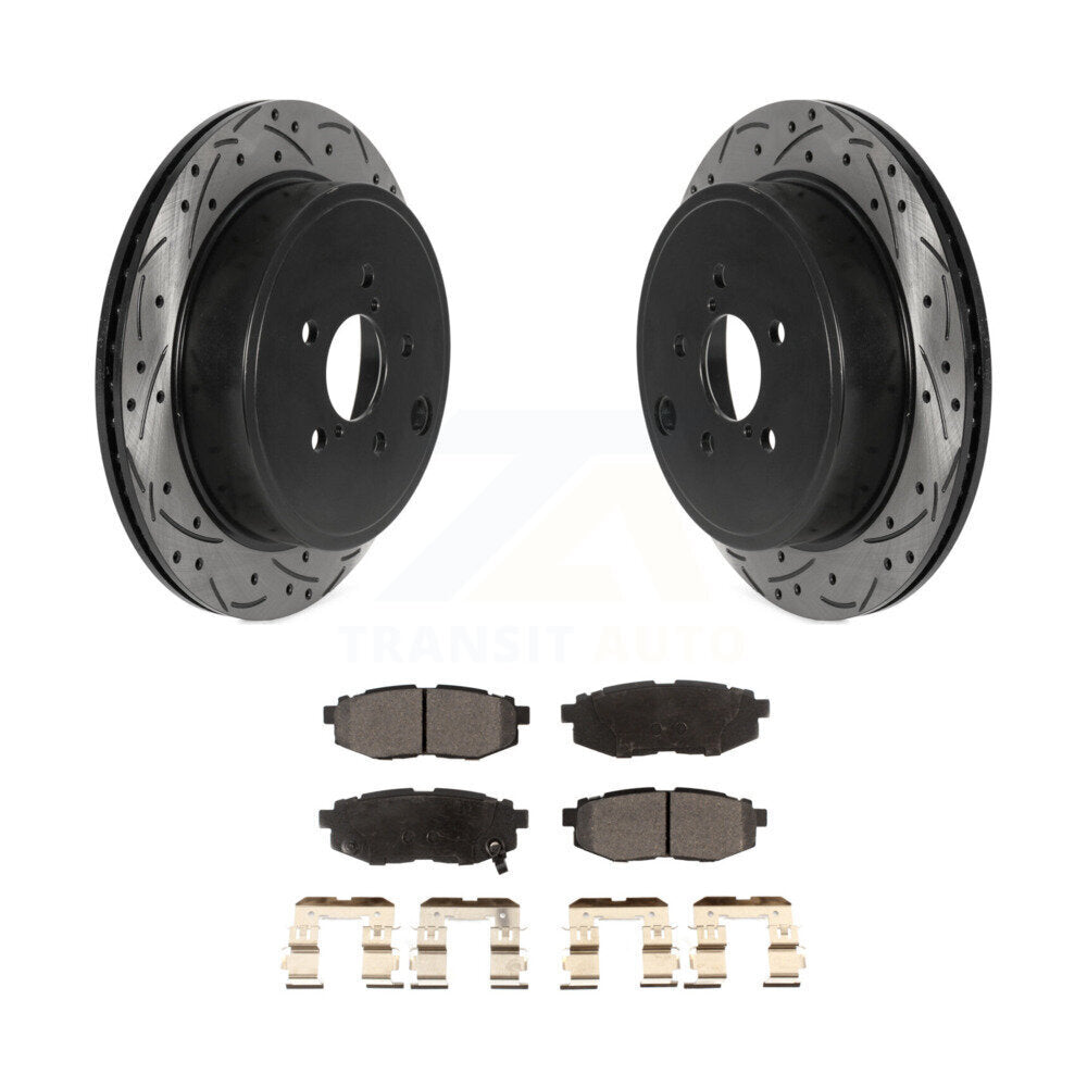 Kit de plaquettes en céramique pour Rotors de frein à fente de forage arrière, pour Subaru Outback Legacy BRZ Scio