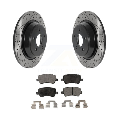 Kit de plaquettes de frein en céramique, Rotors de frein à fente arrière percés pour Land Rover Range Evoqu 12-15