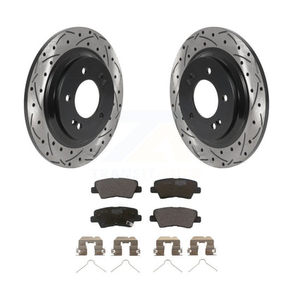Kit de plaquettes en céramique pour Rotor de frein à disque, fente de perçage pour manteau arrière, pour Hyundai Ioniq Kia Nir