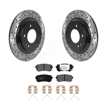 Kit de plaquettes de frein en céramique pour rotors de frein à fente arrière percés pour Kia Optima LX/EX/LX 2016 1.6