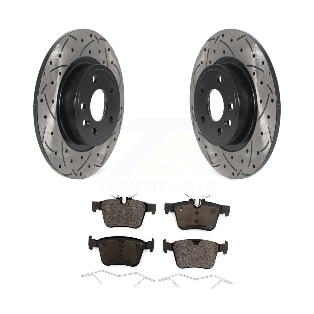 Kit de plaquettes en céramique pour Rotors de frein à disque, fente de perçage arrière, pour Land Rover Discovery Spor