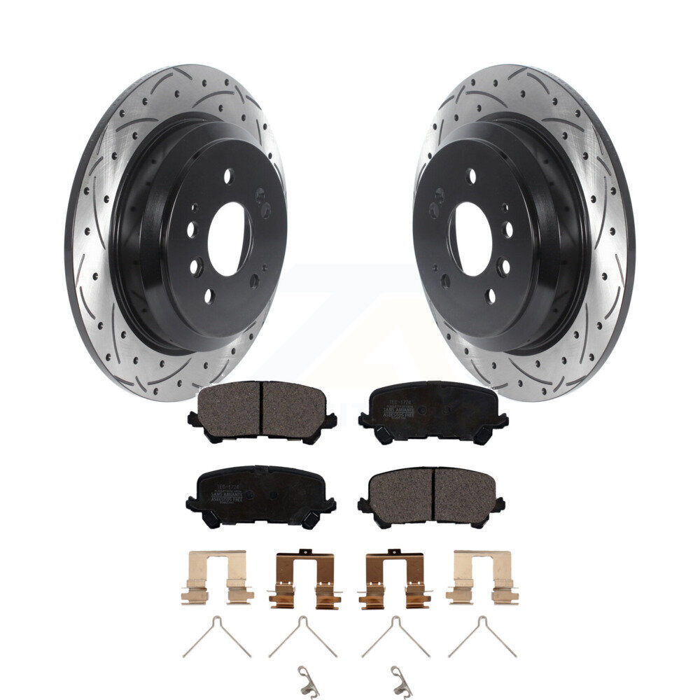 Kit de plaquettes en céramique pour Rotor de frein à fente arrière percée, pour Honda Pilot Ridgeline Passpor