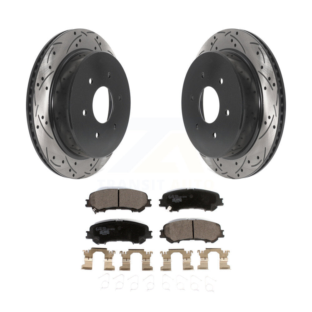 Kit de plaquettes en céramique pour Rotor de frein à disque, fente de perçage pour manteau arrière, pour Nissan TITA 2017 – 2023