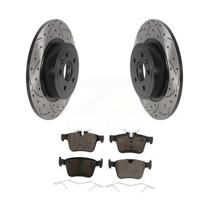 Kit de plaquettes de frein en céramique, Rotors de frein à fente arrière percés pour Land Rover Range Evoqu 16-19