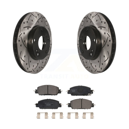 Kit de plaquettes en céramique pour rotors de frein à fente avant, pour Honda Accord LX-S 16 avec 2.4