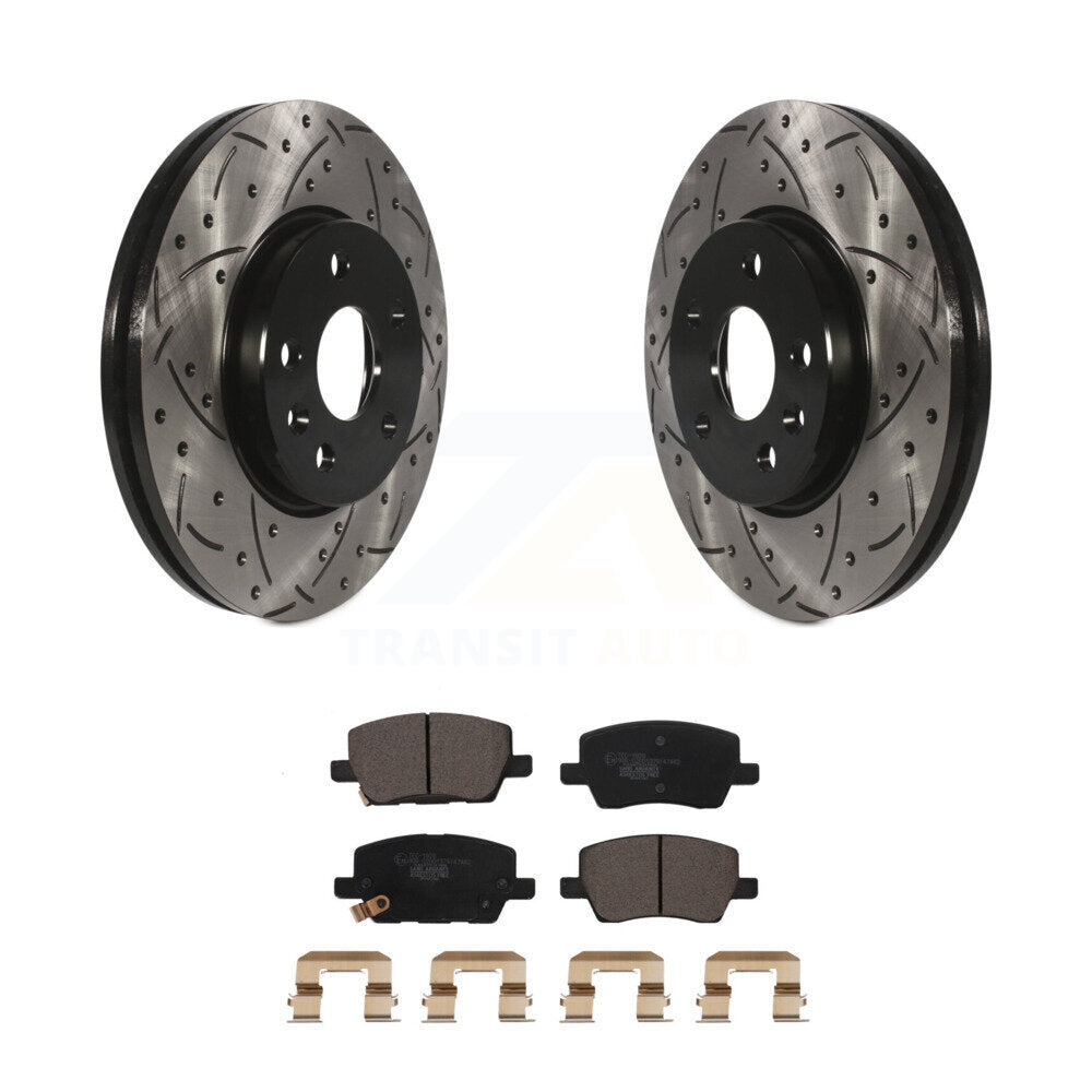 Kit de plaquettes en céramique pour Rotors de frein à disque, fente de perçage avant, pour Chevrolet Soni 2018 – 2020