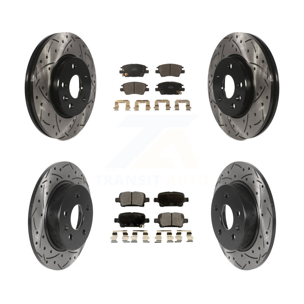 Kit de plaquettes de frein en céramique, Rotors de frein à fente avant et arrière, pour Chevrolet Cruze Bolt E