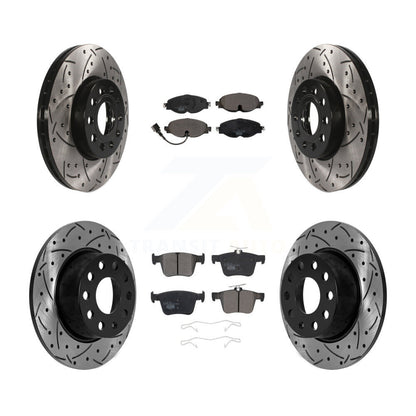 Kit de plaquettes en céramique pour Rotor de frein à disque, fente de perçage avant et arrière, pour Volkswagen Jetta Tao