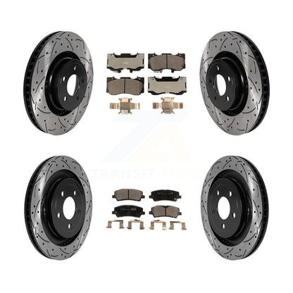 Kit de plaquettes en céramique pour Rotor de frein à disque, fente avant et arrière, pour Ford Mustang