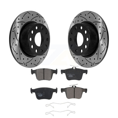 Kit de plaquettes en céramique pour Rotors de frein à disque, fente de perçage pour manteau arrière, pour Volkswagen Jetta Tao