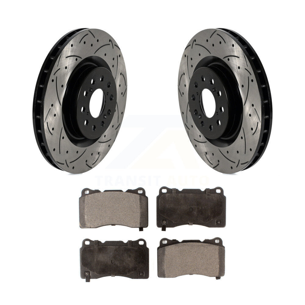 Kit de plaquettes en céramique pour rotors de frein à fente avant percés, pour Honda Civic Type 2017 – 2020