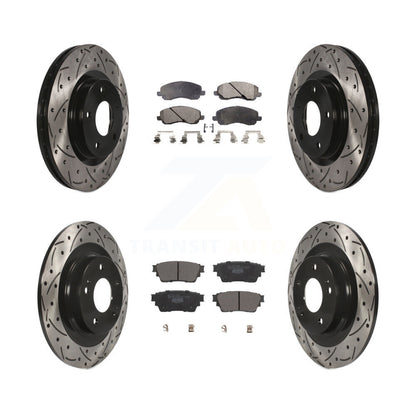Kit de plaquettes en céramique pour Rotors de frein à disque, fente de perçage avant et arrière, pour Mitsubishi Outlande