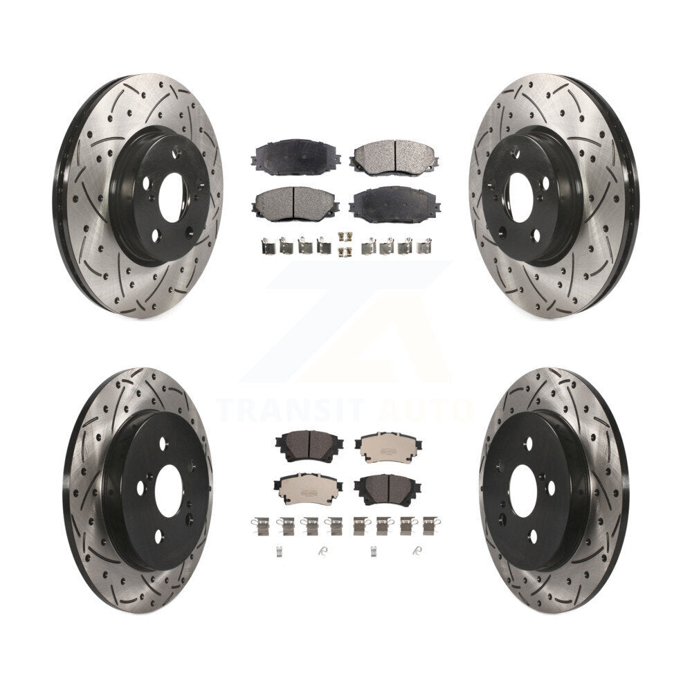 Kit de plaquettes en céramique pour Rotor de frein à fente avant et arrière, pour Toyota Corolla 2019 1.8