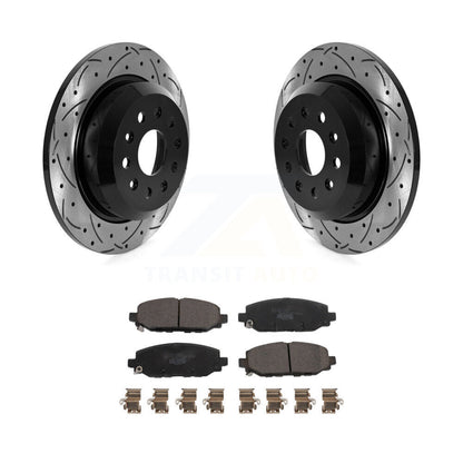 Kit de plaquettes en céramique pour rotors de frein à fente de forage arrière, pour Jeep Wrangler Rubico 2018 – 2020