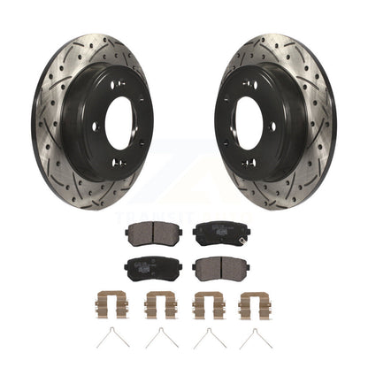 Kit de Rotor de frein à disque et de plaquettes en céramique, fente arrière percée, pour Hyundai Kona Kia Selto