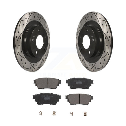Rotor de frein à fente percée arrière et Kit de plaquettes en céramique pour Mitsubishi Outlander Eclips