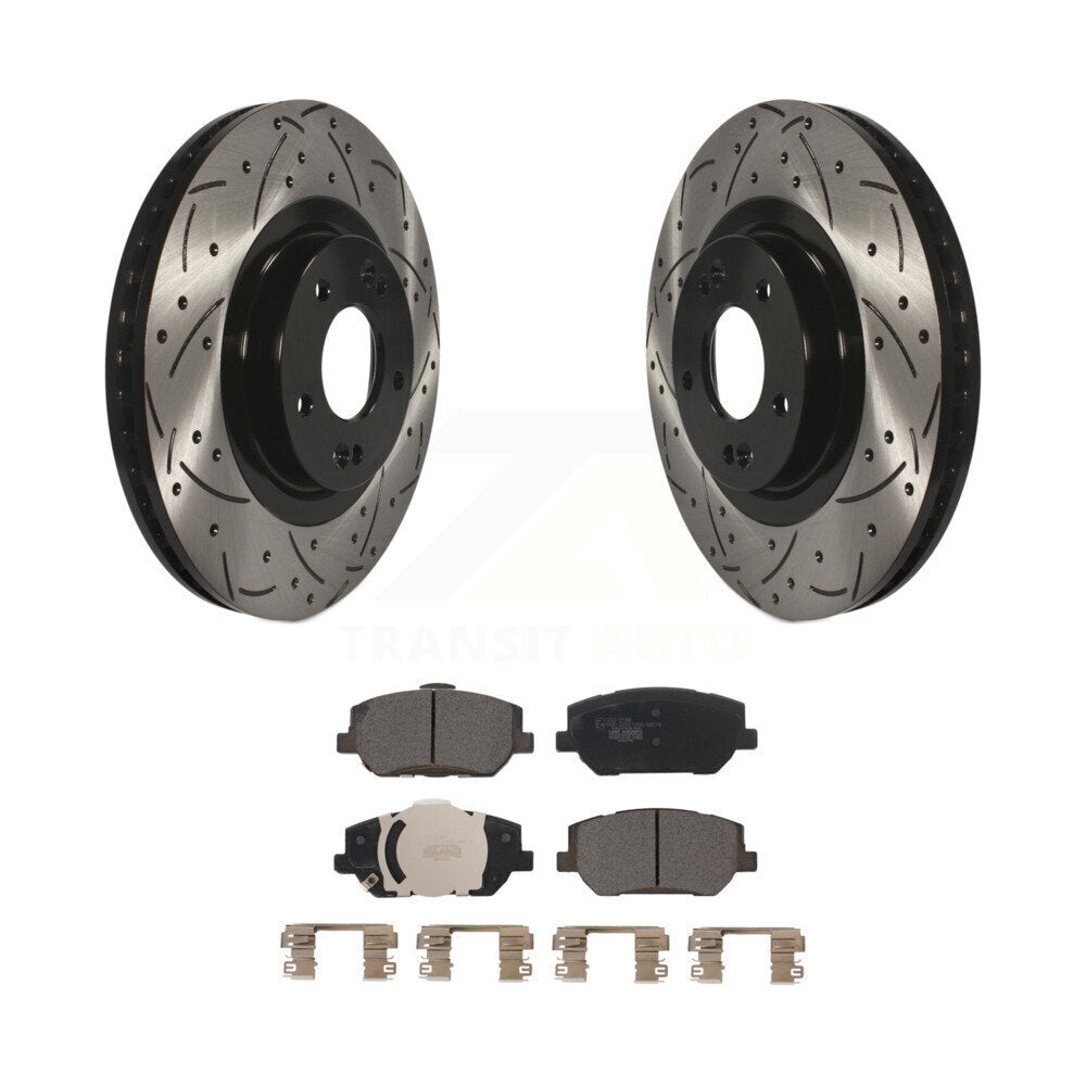 Kit de plaquettes en céramique pour Rotor de frein à disque, fente de perçage avant, pour Hyundai Santa F 2019 – 2020
