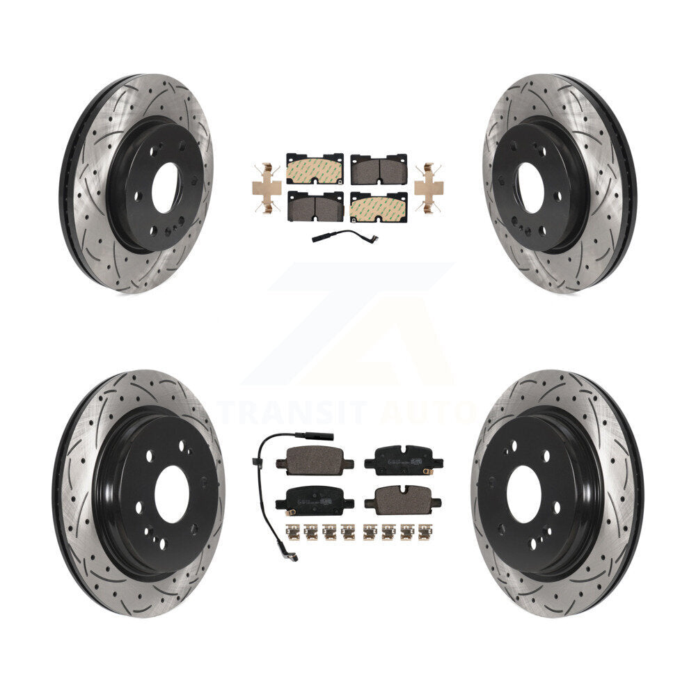 Kit de plaquettes en céramique pour Rotor de frein, fente de perçage avant et arrière, pour GMC Chevrolet Silverado X