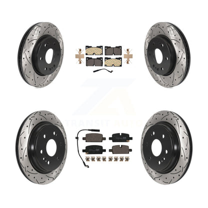 Kit de plaquettes en céramique pour Rotor de frein, fente de perçage avant et arrière, pour GMC Chevrolet Silverado X