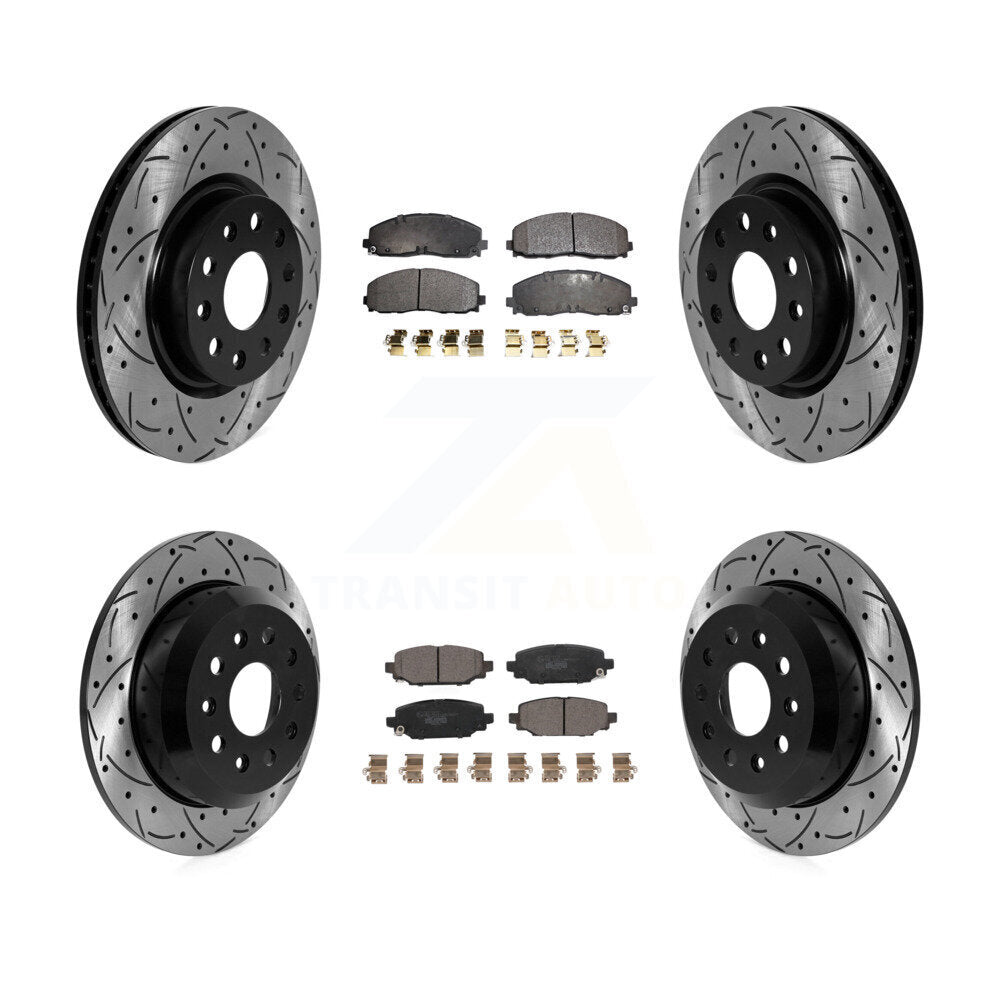 Kit de plaquettes en céramique pour rotors de frein avant et arrière, pour Jeep Wrangler Spor 18-19