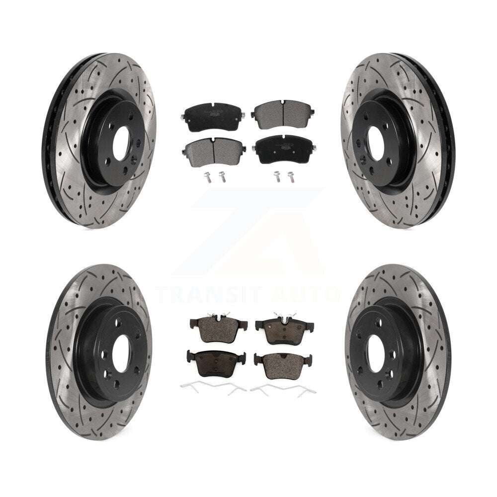 Kit de plaquettes en céramique pour Rotors de frein à disque, fente de perçage avant et arrière, pour Jaguar e-pac