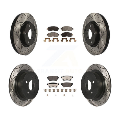 Kit de plaquettes de frein en céramique, rotors de frein à fente avant et arrière percés pour Nissan Altima AW 19-20