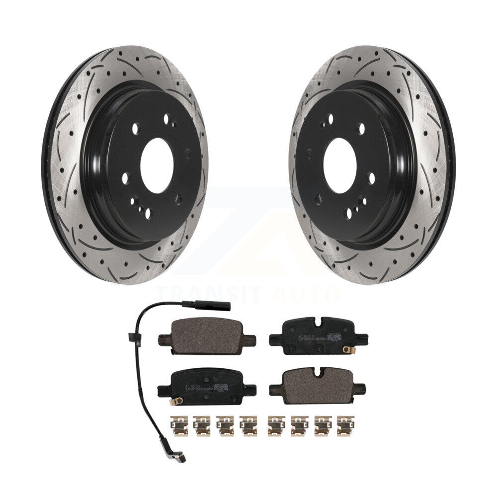Kit de plaquettes en céramique pour Rotors de frein à fente de forage arrière, pour GMC Chevrolet Silverado 1500 X