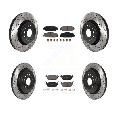 Rotors de frein à disque fendus, revêtement avant et arrière, Kit de plaquettes en céramique pour Ram 150