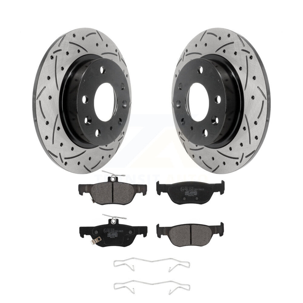Kit de plaquettes en céramique pour rotors de frein à disque, fente de perçage arrière, pour Mazda 3 CX-30 Spor
