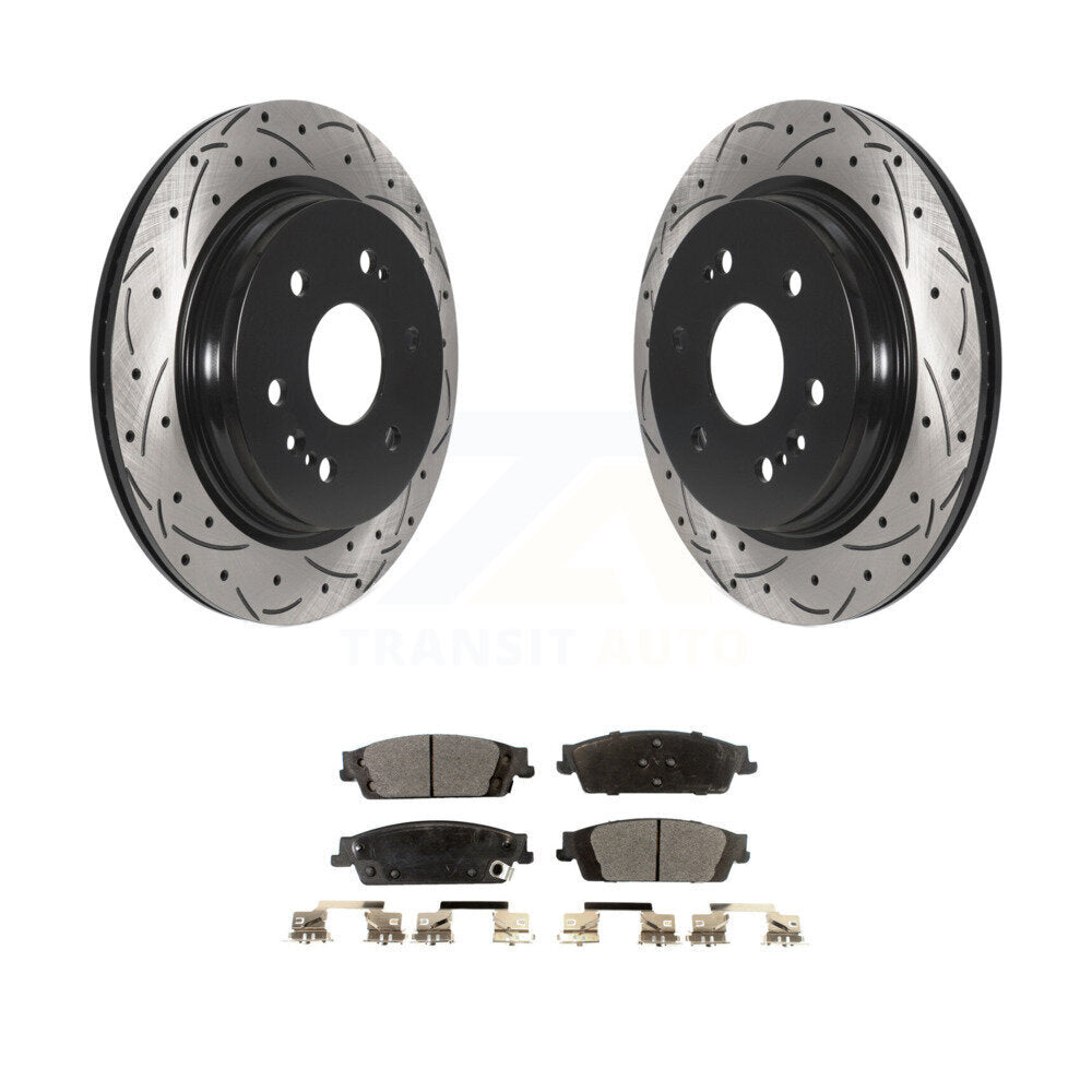 Kit de plaquettes en céramique pour Rotors de frein à fente de forage arrière, pour Chevrolet Silverado 1500 LD GM
