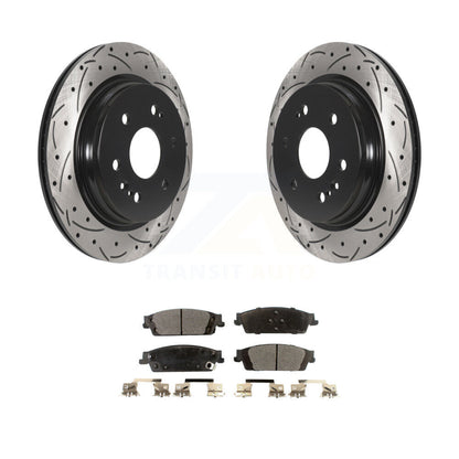 Kit de plaquettes en céramique pour Rotors de frein à fente de forage arrière, pour Chevrolet Silverado 1500 LD GM