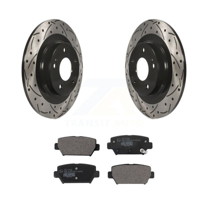 Kit de plaquettes en céramique pour rotors de frein à disque à fente arrière percée pour Mitsubishi Eclipse Cros