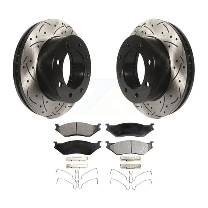 Kit de plaquettes en céramique pour Rotor de frein à disque, fente de perçage pour manteau avant, pour Ford F-450 Super Dut