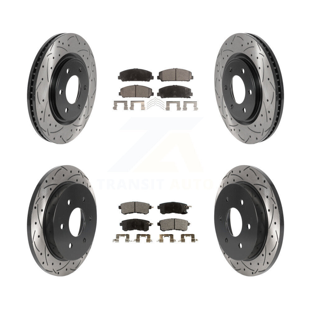 Kit de plaquettes en céramique pour Rotors de frein à disque, fente de perçage avant et arrière, pour Nissan Armad