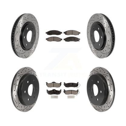 Kit de plaquettes en céramique pour Rotor de frein, fente de perçage avant et arrière, pour Nissan TITAN 07 à partir de 04