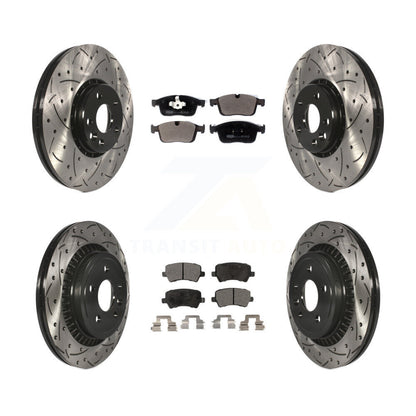Kit de Rotor de frein à disque et de plaquettes en céramique, avec revêtement avant et arrière, fente percée, pour Volvo XC6
