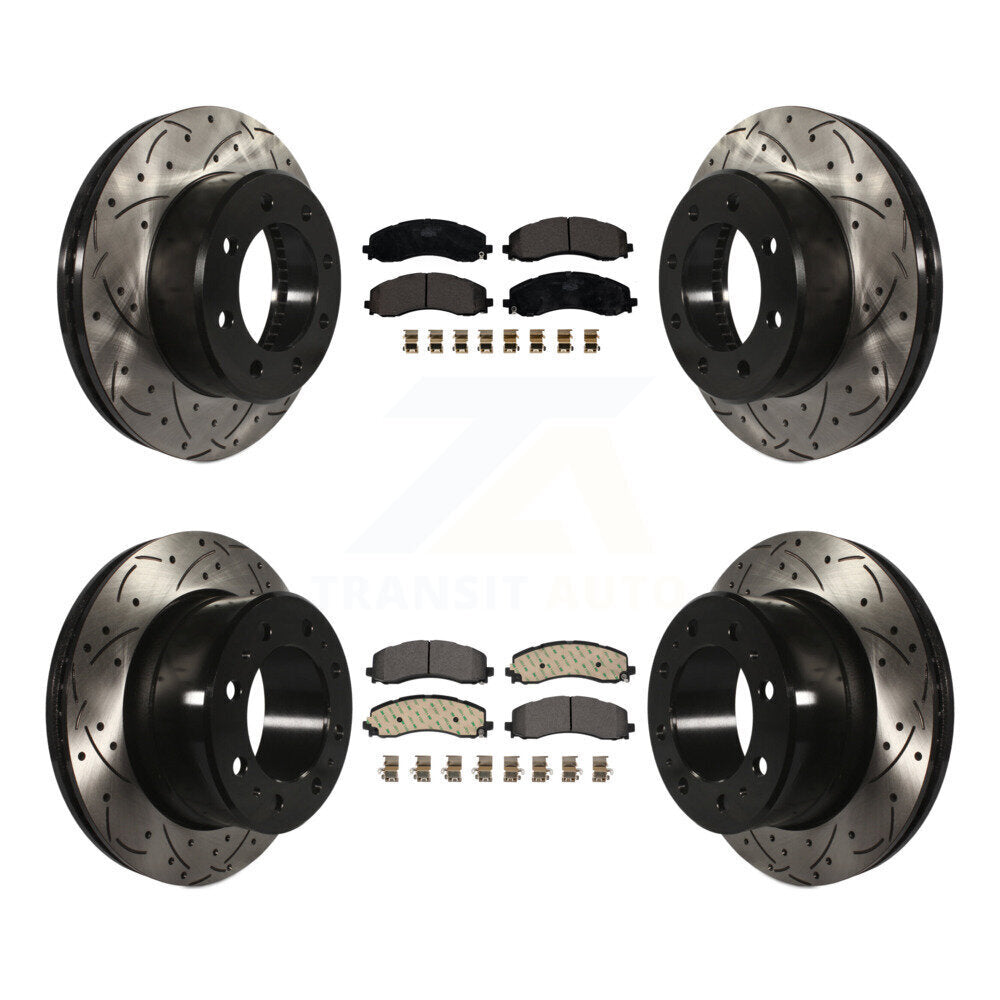 Kit de plaquettes en céramique pour Rotors de frein à disque, fente de perçage avant et arrière, pour Ram 2500 350