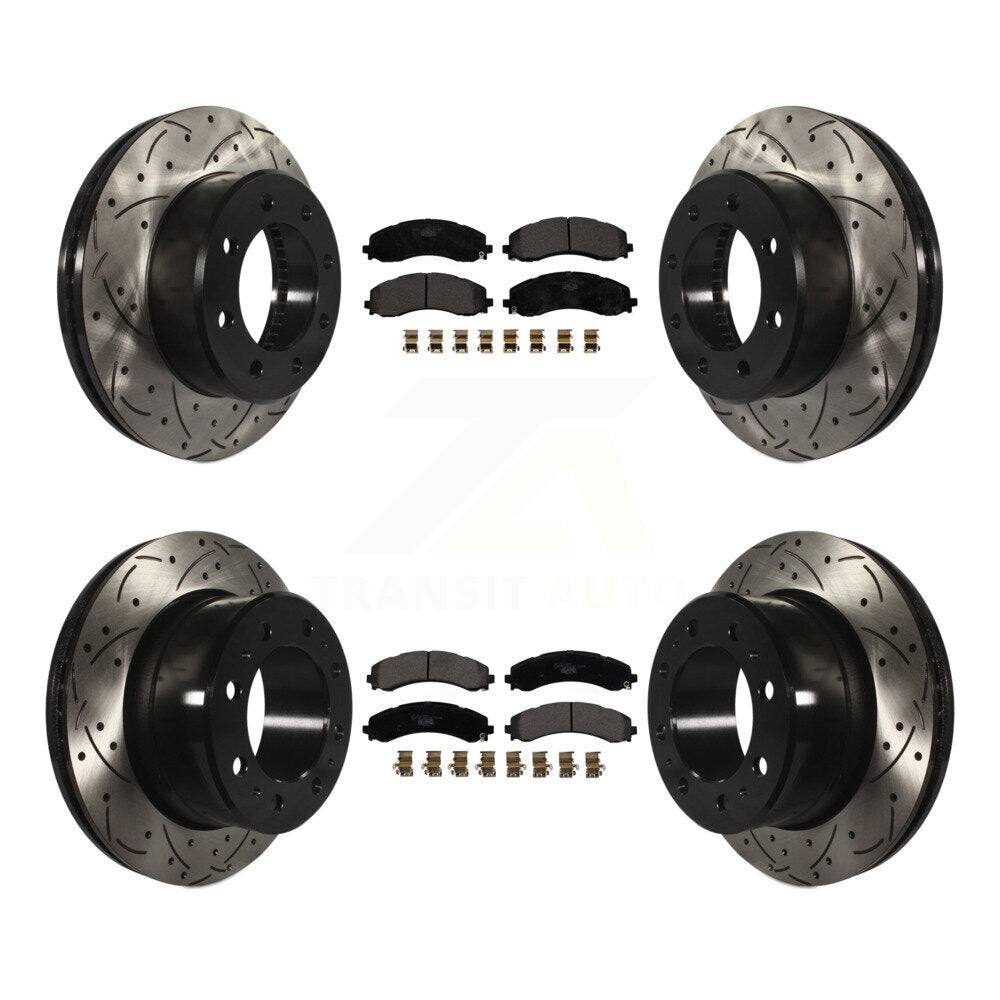 Kit de plaquettes en céramique pour rotors de frein à disque fendus, revêtement avant et arrière, pour Ram 350