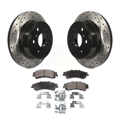 Rotor de frein à disque à fente arrière et Kit de plaquettes en céramique pour GMC Sierra 1500 Classi