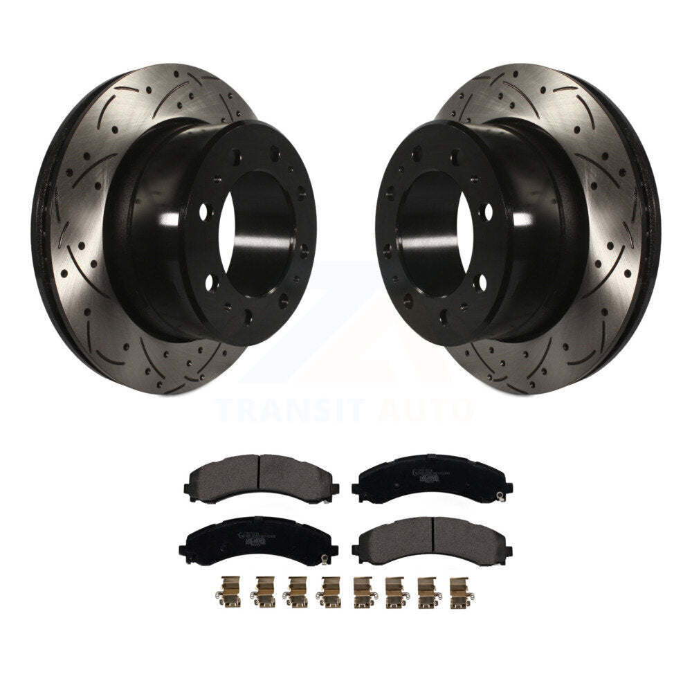 Kit de plaquettes en céramique pour rotor de frein à fente arrière, pour Ram 3500 avec roues doubles