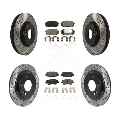 Kit de plaquettes en céramique pour Rotor de frein à disque, fente de perçage avant et arrière, pour Hyundai Sonat