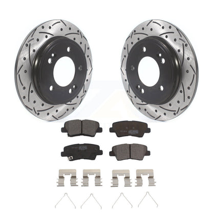 Kit de plaquettes en céramique pour Rotors de frein à disque, fente de perçage arrière, pour Kia Forte Hyundai Veloste