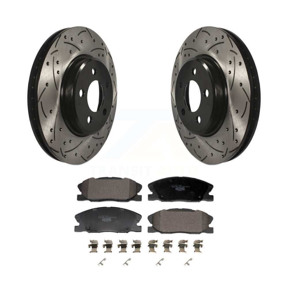Kit de plaquettes en céramique pour Rotors de frein à fente avant, pour Dodge Charger RWD 14 avec 3.6