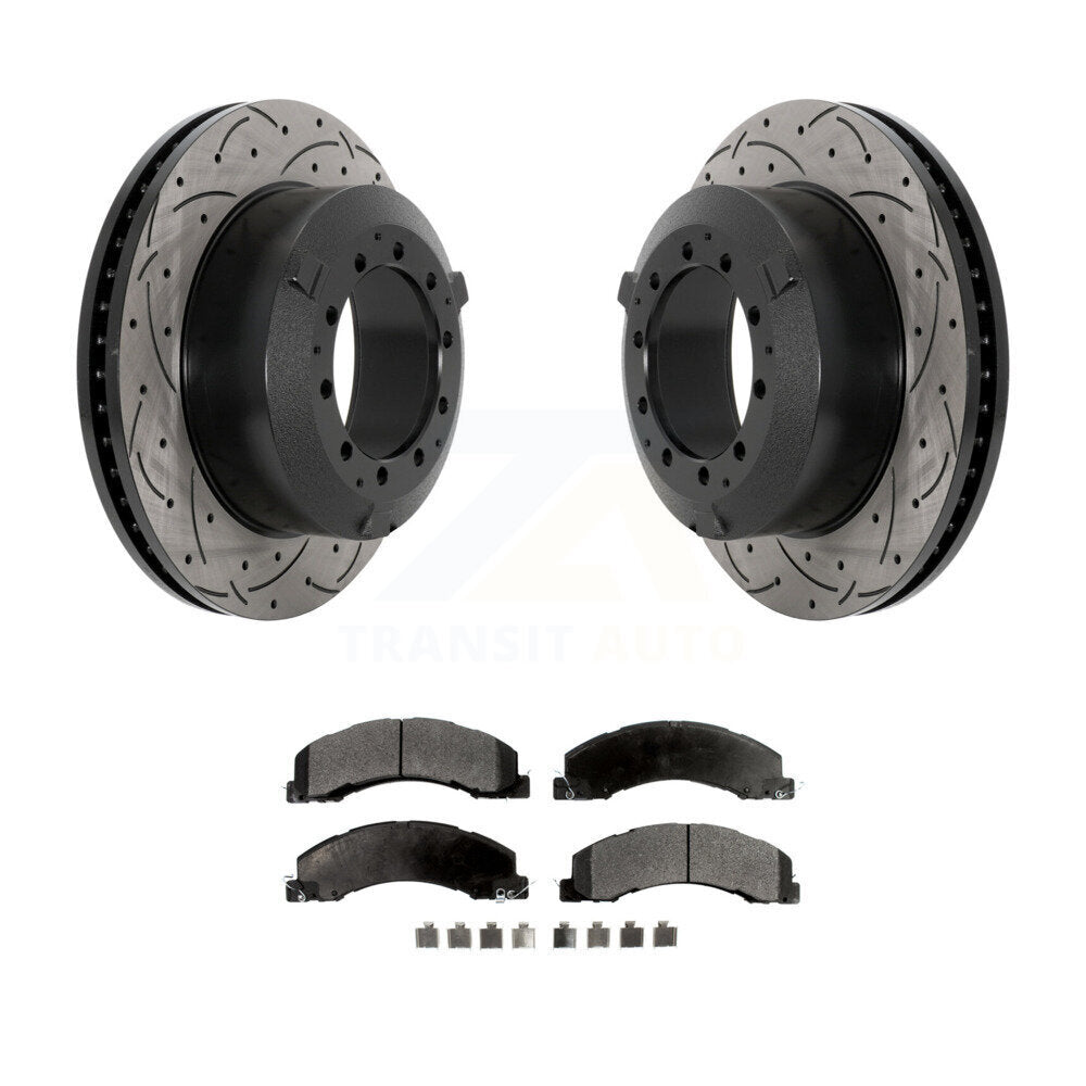 Kit de plaquettes en céramique pour Rotor de frein, fente de perçage arrière, pour Ram Dodge Sterling Truck 4500 4