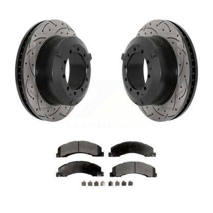 Kit de plaquettes en céramique pour Rotor de frein, fente de perçage arrière, pour Ram Dodge Sterling Truck 4500 4