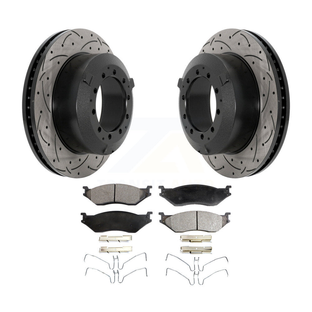 Kit de plaquettes en céramique pour Rotor de frein à fente arrière, pour Ford F-450 Super Duty F-550 I