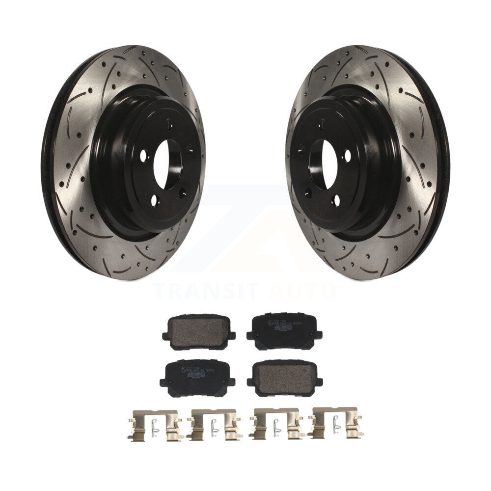 Kit de plaquettes en céramique pour Rotor de frein à fente arrière percée, pour Dodge Charger Pursuit avec RW