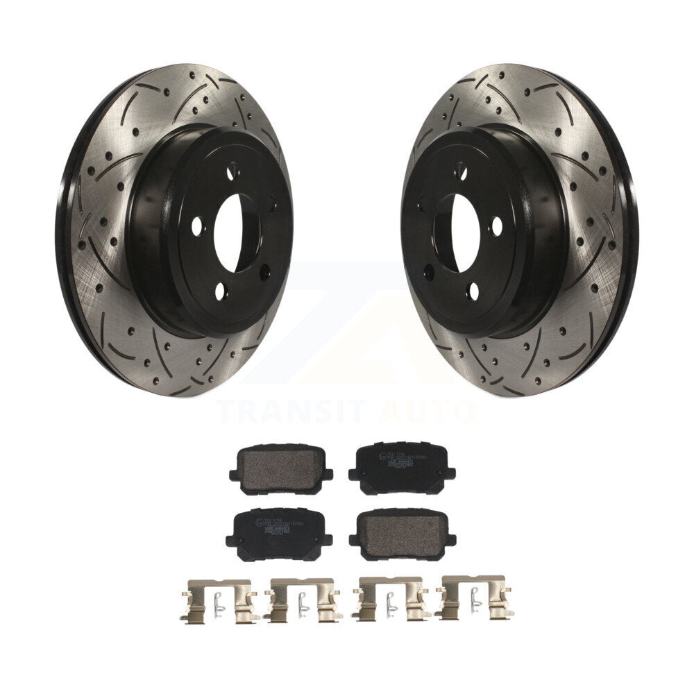 Kit de plaquettes en céramique pour Rotor de frein à disque, fente de perçage arrière, pour Dodge Charger RWD avec 5.7